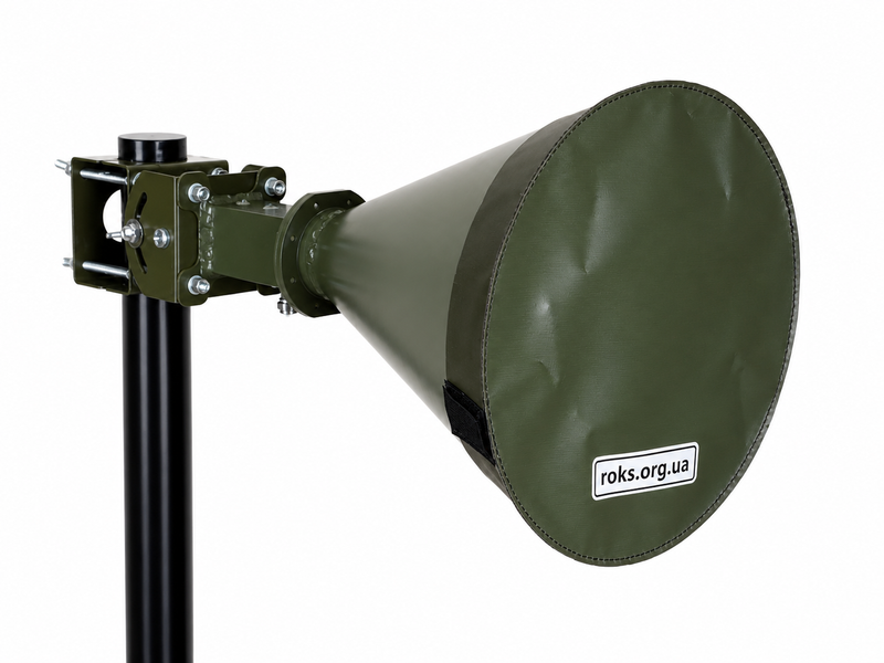 Антенна horn рупорная коническая 4.7-6.0 ГГц, двойная линейная поляризация горизонтальная + вертикальная, 23.1 dBi, 2x N-female, 50 Ом, ААБШ.567.800.283-СК01В AN 0137 IL фото