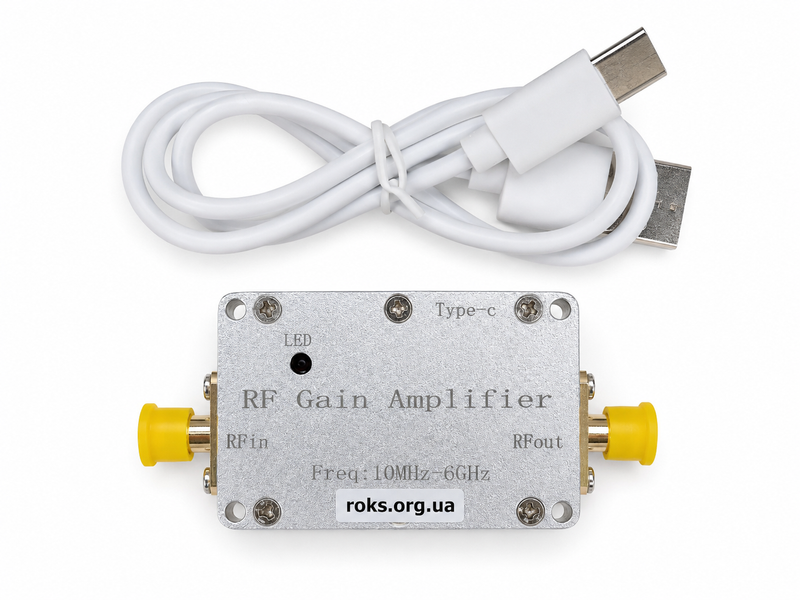 Малошумный усилитель LNA 10 МГц-6 ГГц, SMA, 20-30 дБ, 50 Ом, USB Type-C, Low Noise Amplifier AN 0072 IL фото