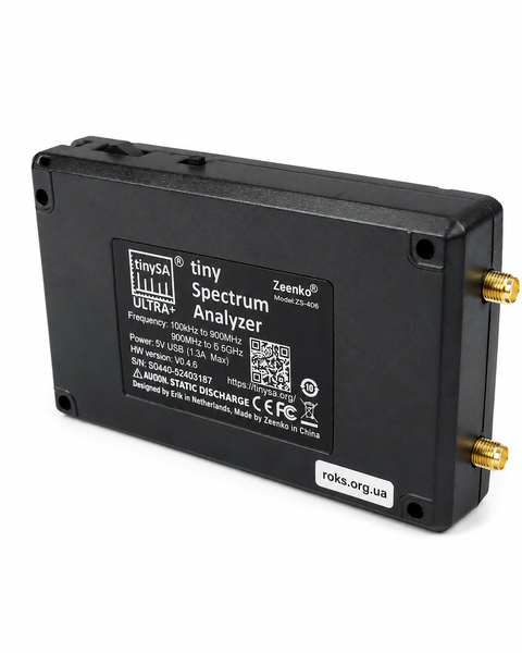 Портативний РЧ аналізатор ZEENKO TinySA ULTRA+ZS406 100 кГц-5.4 ГГц