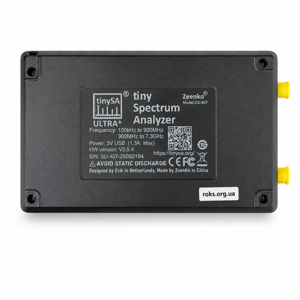 ZEENKO TinySA ULTRA+ZS407 портативний аналізатор спектра з генератором сигналів
